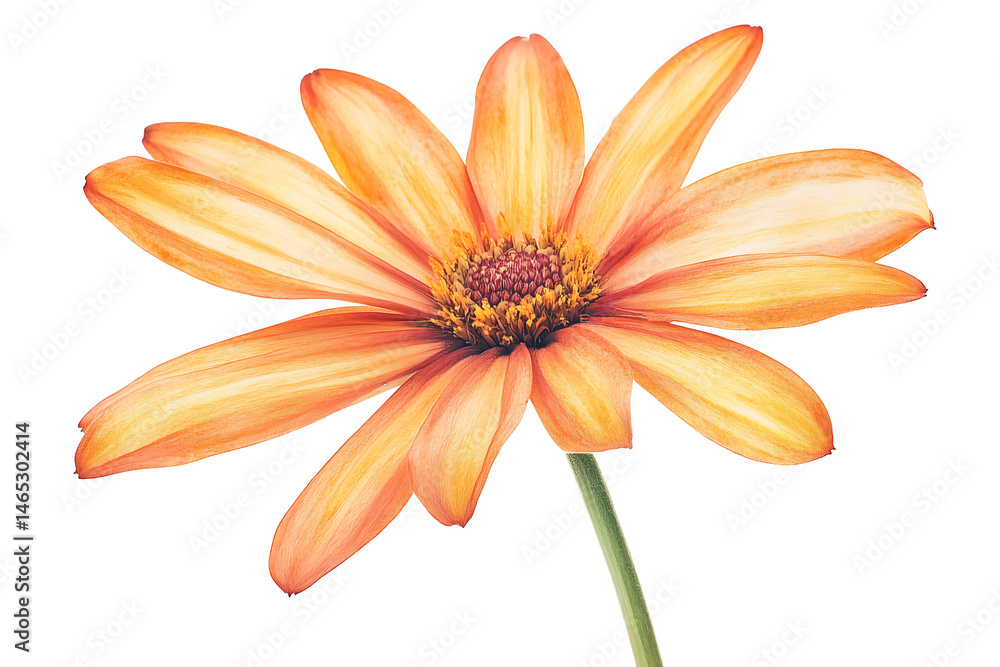 Obraz premium Isolated Water color flower on white or transparent background. 
