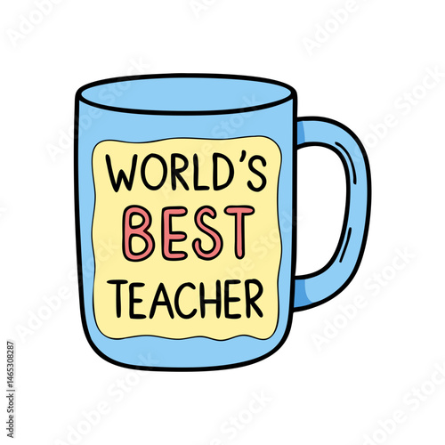 World's best teacher mug, teacher appreciation gift, teacher thank you, best teacher ever, teacher