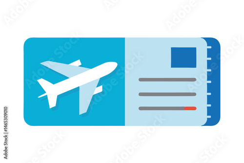 A simple design of an airline ticket showing flight travel information