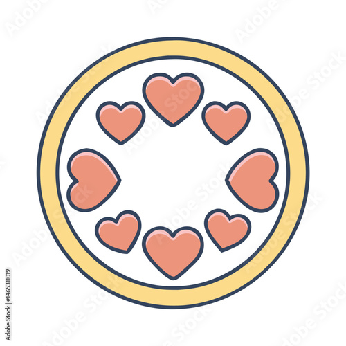 Circle of hearts love romance valentine's day heart shape romantic relationship affection feeling