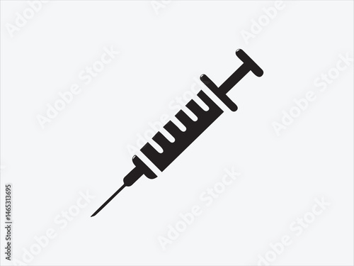 Syringe Icon Vector for Medical, Healthcare, and Vaccination-Illustrations and Designs
