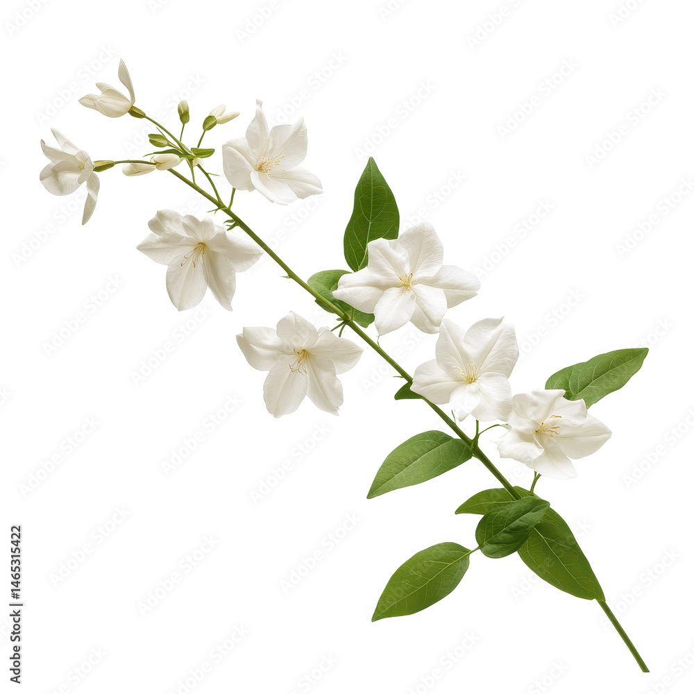 Fototapeta premium Jasmine Whisper isolated on transparent background .