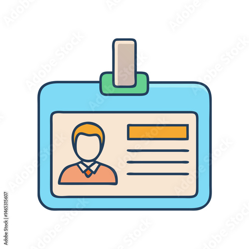 Identity card badge name tag id identification access pass employee staff member security card personal info