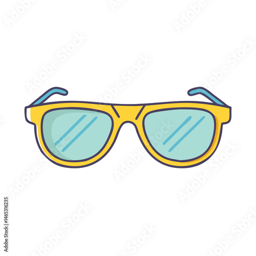 Illustration of sunglasses eyewear fashion style accessory sun protection summer vacation beach trendy