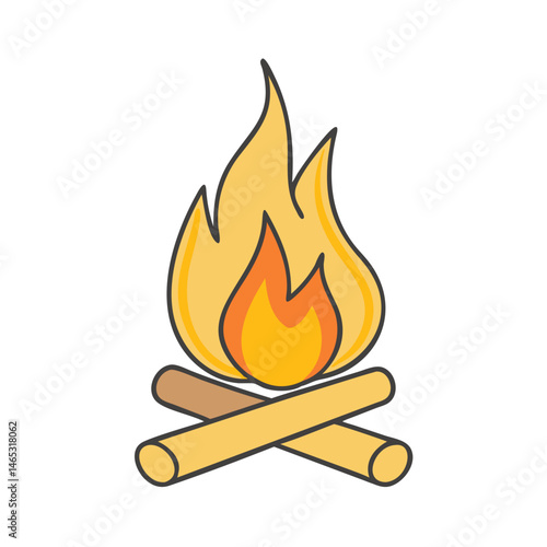 Campfire flame fire bonfire wood burning heat energy outdoor camping light warm blaze danger