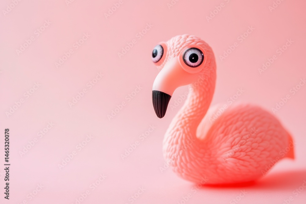 Pink Flamingo Bird with Googly Eyes Pink Flamingo Bird with Googly Eyes