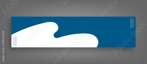blue and white abstract background linkedin banner design