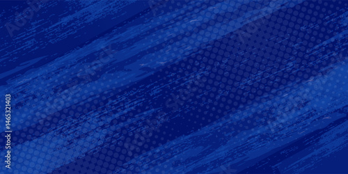 blue color pattern gradient grunge texture background. Dots pop art comics sport style vector illustration Abstract background dark blue with modern corporate concept