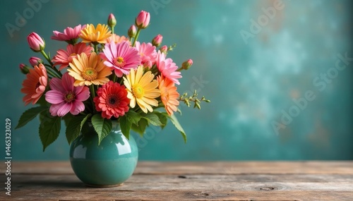 Wallpaper Mural A bouquet of spring flowers on a rustic table, bouquet, home, table Torontodigital.ca