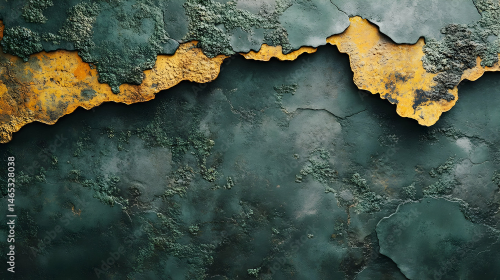 Dark Green and Mustard Yellow Grunge Metal Texture Dark Green and Mustard Yellow Grunge Metal Texture
