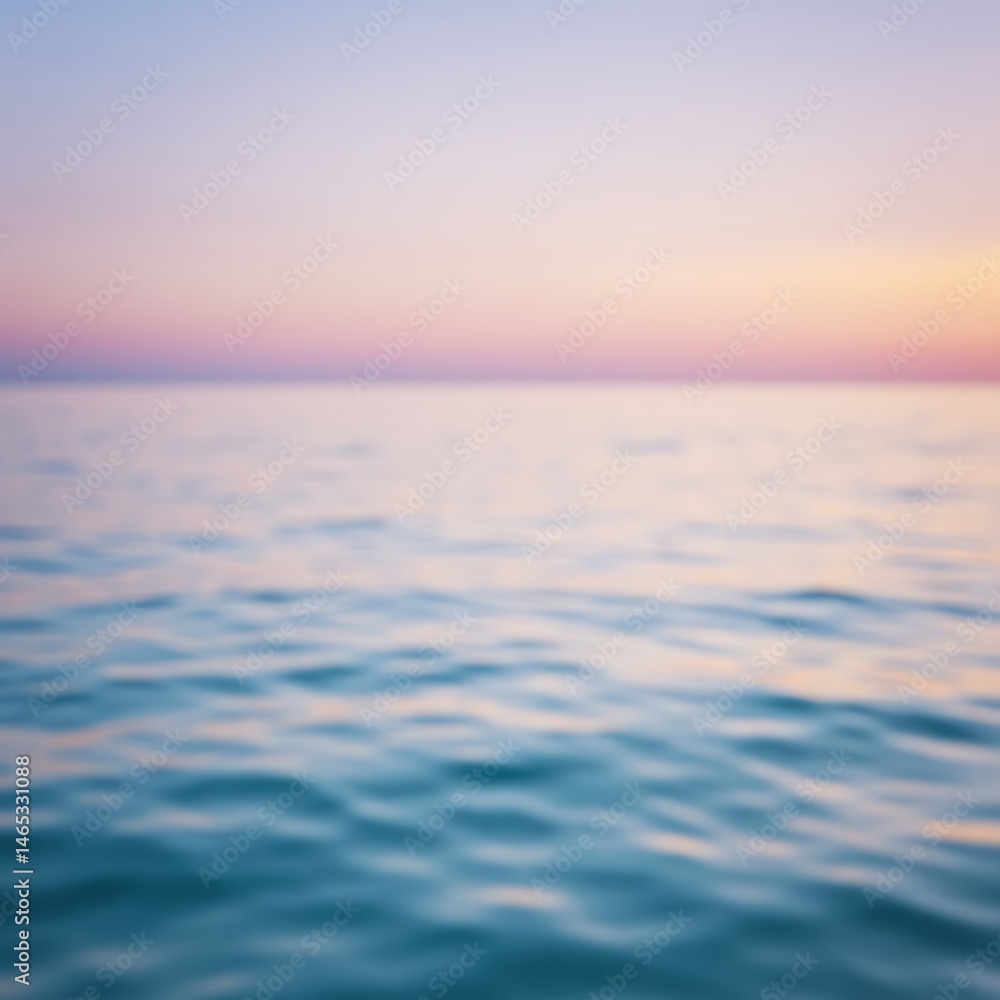 Fototapeta premium Serene Sunset Seascape AI Generated