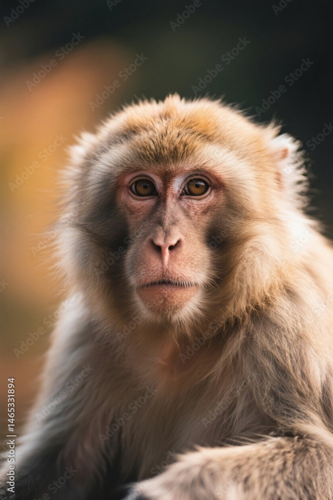 arafed monkey sitting on a rock looking at the camera