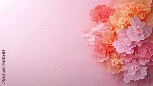 Fototapeta Naklejka Na Ścianę i Meble -  Delicate pastel pink peonies in full bloom