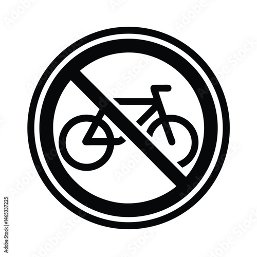 Red Circular Road Sign Vector Icon
