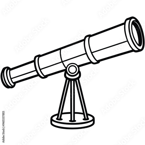 telescope on a white background