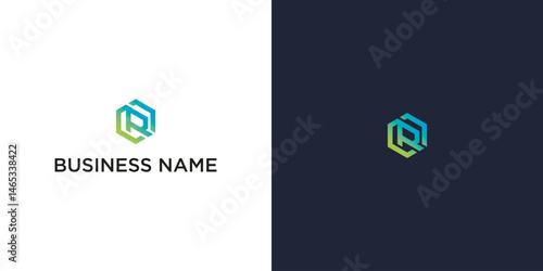 Abstract Hexagon Logo Design Featuring Overlapping Letter R – Modern, Clean, Professional Design for Business Branding – Editable Vector Format