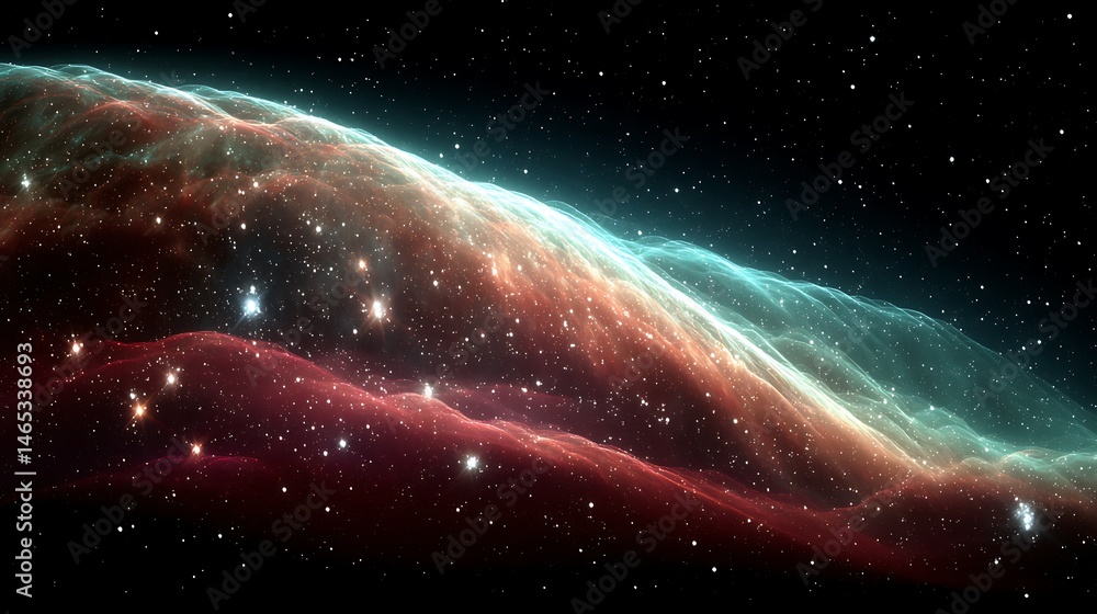 Fototapeta premium Cosmic nebula swirling in space