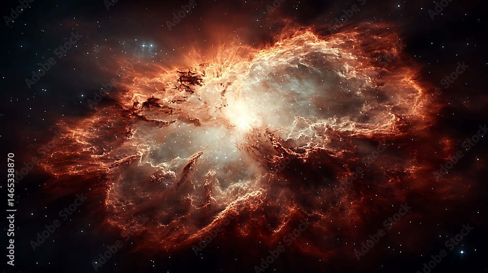 Obraz premium Cosmic nebula, vibrant hues of space