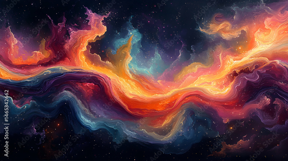 Fototapeta premium Abstract cosmic nebulae