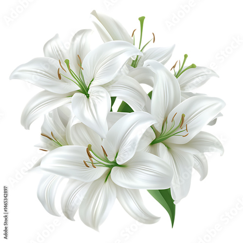 Elegant white lilies bouquet