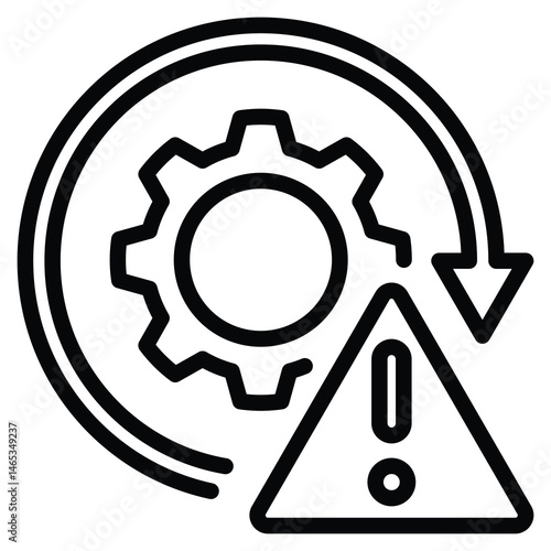 Operational Risk icon line vector illustration