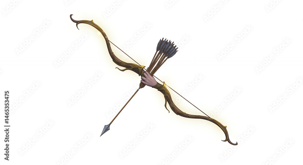 Obraz premium Archery bow and arrows image