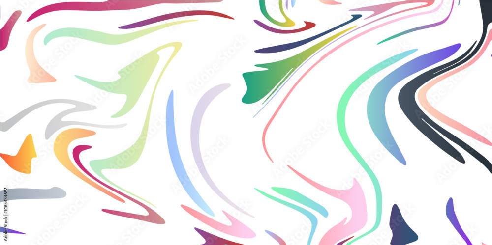 Obraz premium Lovely colorful Hand drawn design marbled. Horizontal banner with waves background. Colorful mixing oil paint texture. Metallic chrome blue liquid marvel art design with silk fabric texture.