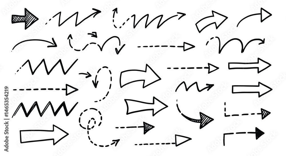Arrow Collection – Sketch Style Vector Arrows for Presentations and Creativity Arrow Collection – Sketch Style Vector Arrows for Presentations and Creativity