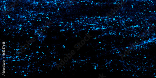 Fantastic outer view for web design image with place for text Template. Distressed blue grunge texture on a dark background, vector. abstract vintage of old surface dusty rough texture background.