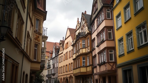 Fototapeta Naklejka Na Ścianę i Meble -  European city street scene