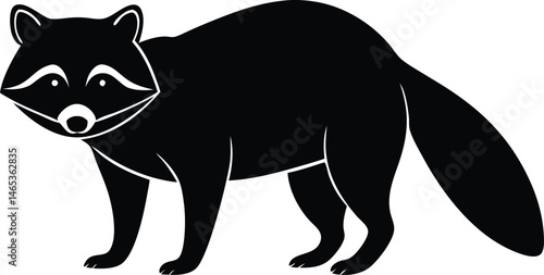 raccoon silhouette vector