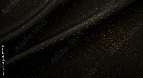Midnight Sparkle: Luxurious Black Fabric Texture