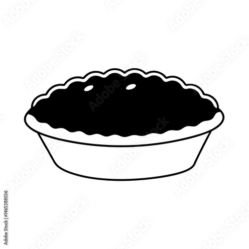 Whole Pie Vector on White Background  Delicious Bakery Clipart Illustration

