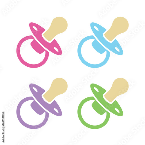 The nipple icon (pacifier). A symbol of a child or childhood. An attribute, baby of a newborn or infant.