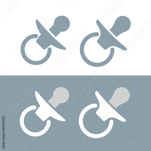 The nipple icon (pacifier). A symbol of a child or childhood. An attribute, baby of a newborn or infant.