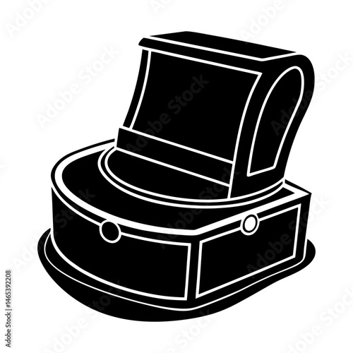 Vintage Hat Box silhouette vector
