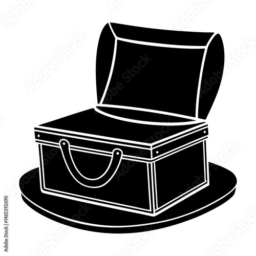 Vintage Hat Box silhouette vector