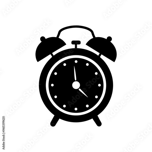 alarm clock ringing on white background  .svg