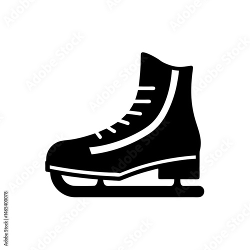 ice skate boot on white background  .svg