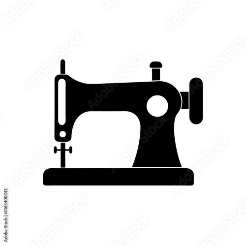 sewing machine with thread on white background  .svg