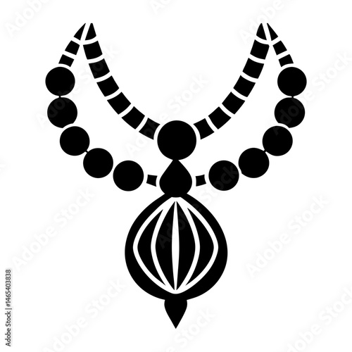 Tribal Beads silhouette vector