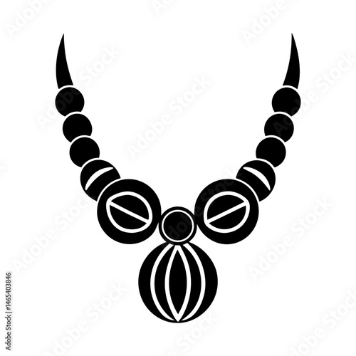 Tribal Beads silhouette vector