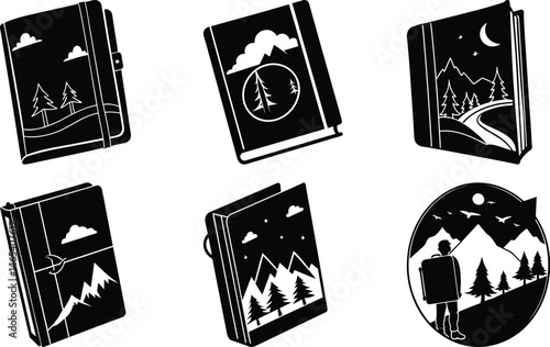Travel Journal silhouette vector