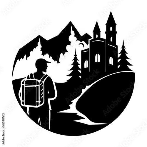 Travel Guidebook silhouette vector