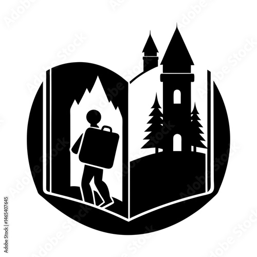 Travel Guidebook silhouette vector