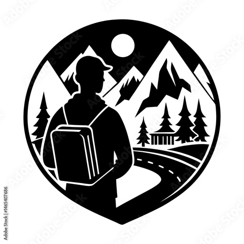 Travel Guidebook silhouette vector