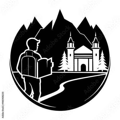 Travel Guidebook silhouette vector