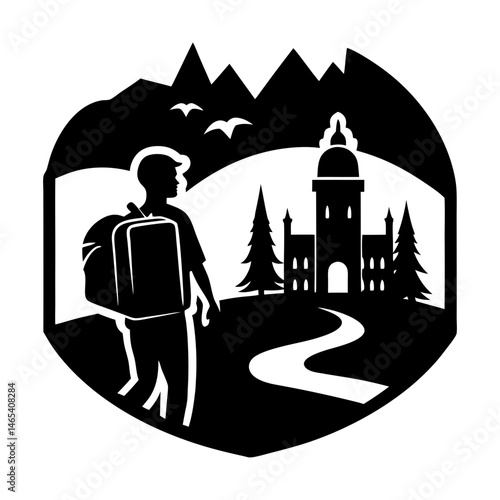 Travel Guidebook silhouette vector