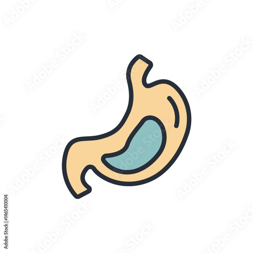 stomach icon collection .design style with background