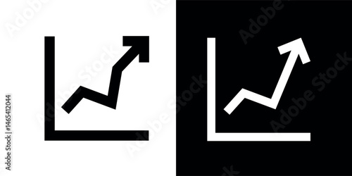 Chart (diagram) icon. Symbol of business or financial indicators. Attribute of decline or growth. Designation of data, information or change.